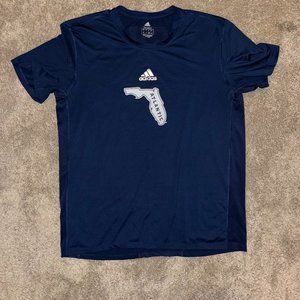 Adidas Florida Atlantic (FAU) State of Florida Logo Navy T-Shirt XXL